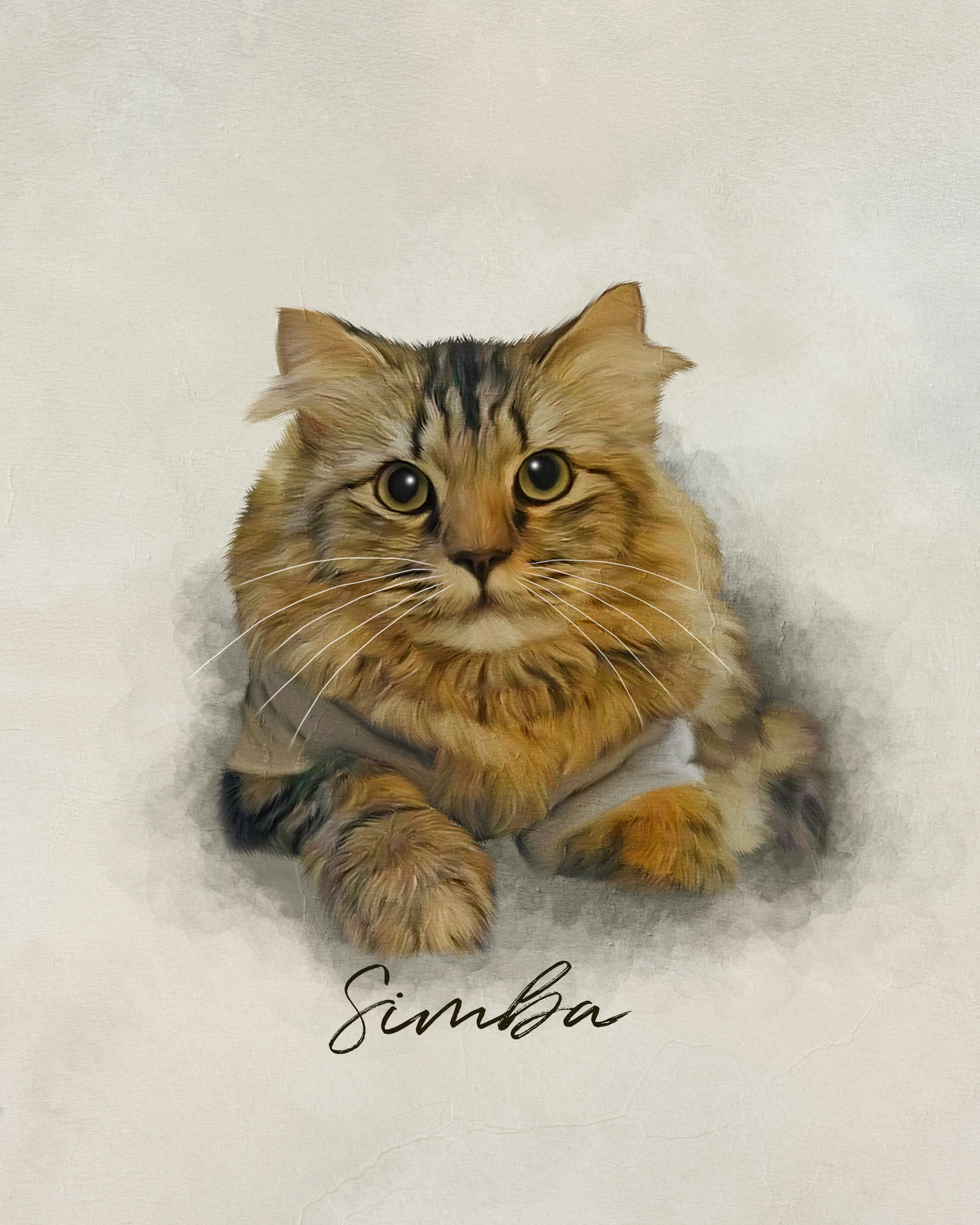 Simba, a resident cat at Angel's Cat Cafe